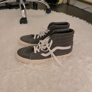 Grey Suede High Top Van Sneakers